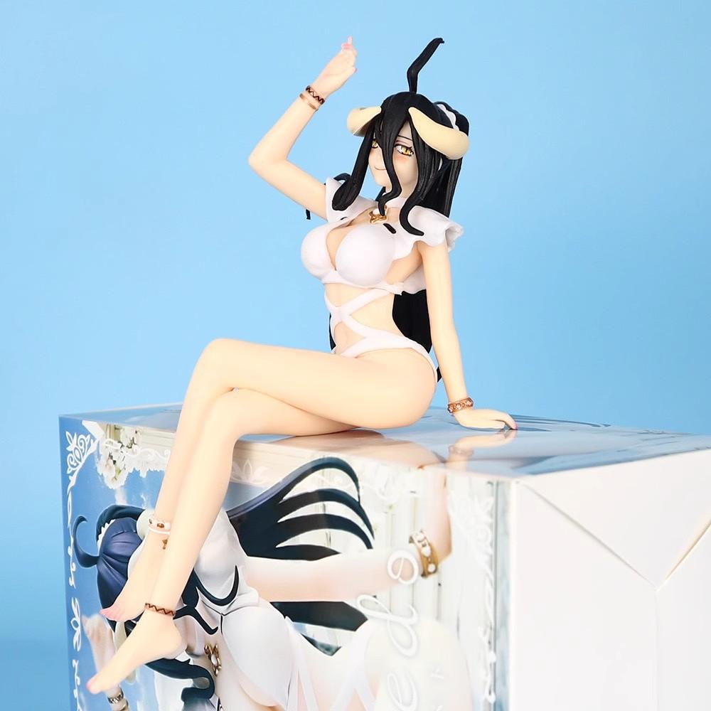 Anime Figure Albedo Sitting Swim Costume PVC Model Toy Adult Collectible Doll Statue Gift