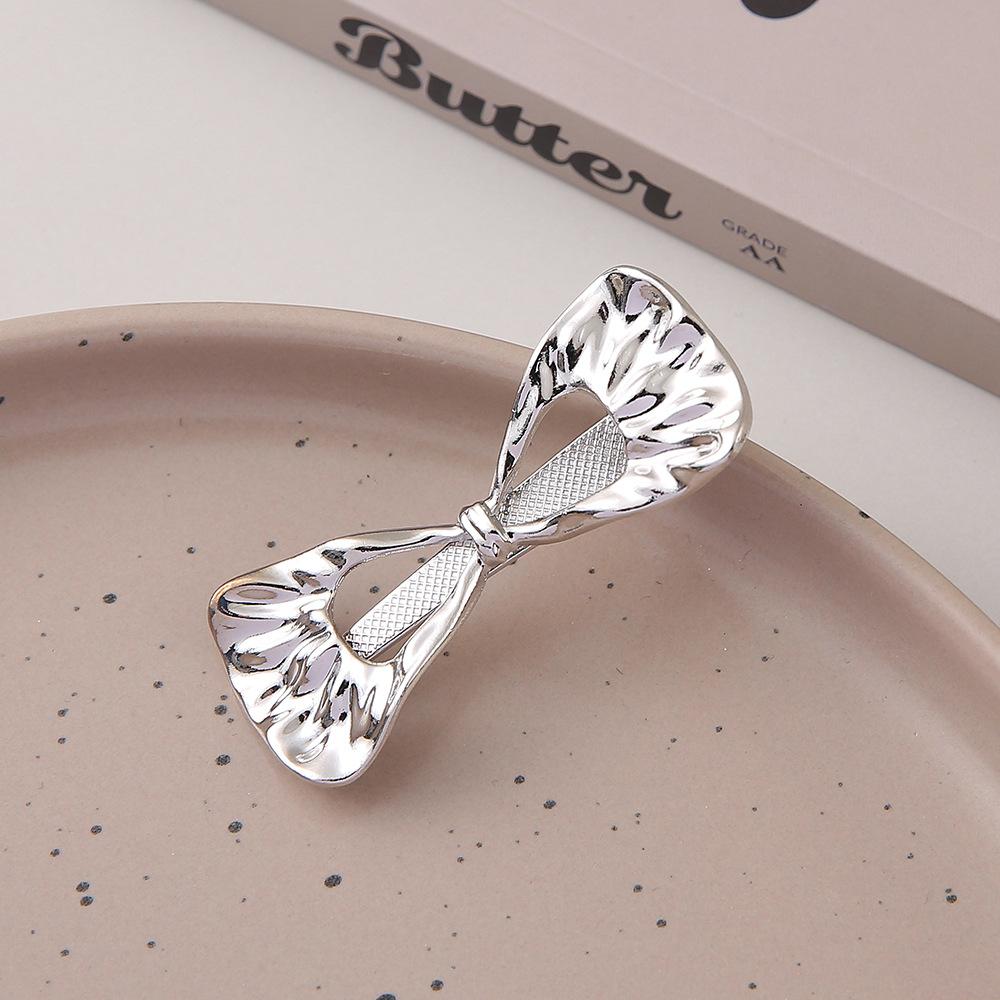 3pcs Metal Cutout Hair Clip Duck Beak Clip Square Clip Pearl Clip Diy Hair Accessories