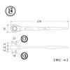 TOP Ratchet Wrench with Spud Cationic Coating Double-Ended Handle, 13x17mm, (2 pieces) RM-13x17