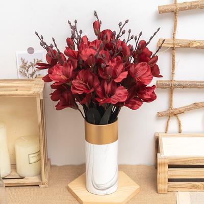 5 Gabeln Simulation Blumenstrauß Magnolie Heimdekoration Blumenfotografie Requisiten Blumenhochzeitsdekor
