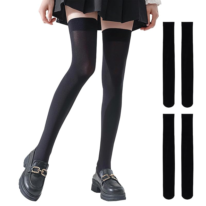 

[Allanve] knee high socks black white [3D 3D compression beautiful legs, leg lengthening effect, hard to fall off] high socks ladies knee high