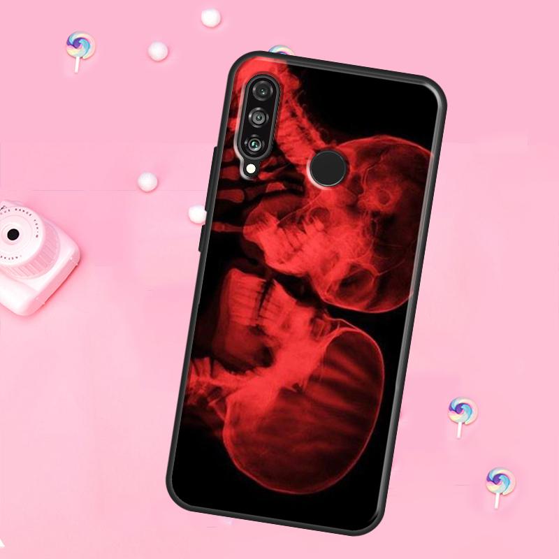 xray art aesthetic Skull For Huawei Nova 10 9 SE 3i 7i 8i 11i 12i Y73 Y90 Y70 Y72 Y61 Y91 P60 Pro P30 P40 Lite Case