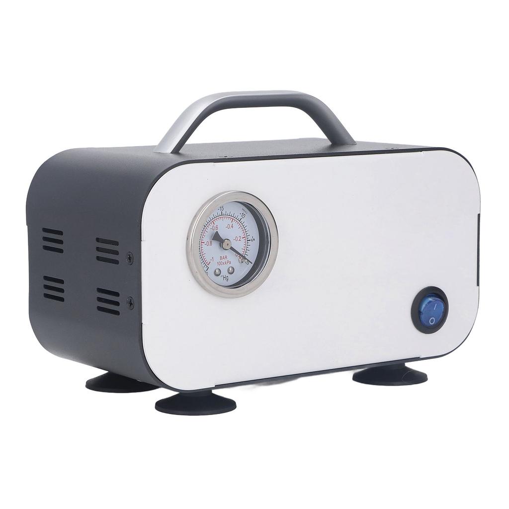 30W Oil Free Oilless Diaphragm Vacuum Pump Low Noise Small Laboratory Filtration Pump 15L Min 110‑240V US Plug