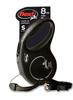 Flexi New Classic Tipo Corda Trela Retrátil para Cães Pequenos, Tamanho S, 8m, Preto, CL10C8, Trela Retrátil para Cães, Trela para Animais de Estimação [Importação Paralela]
