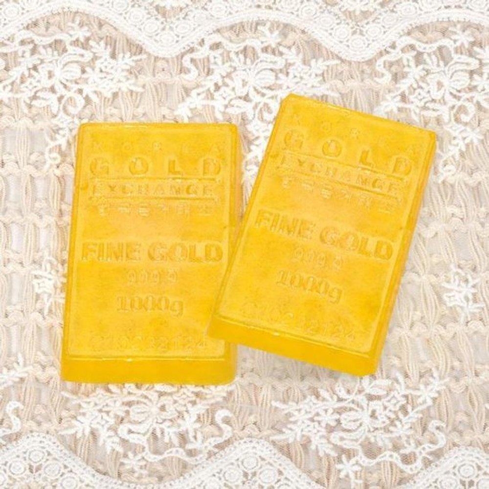 

Handmade gold-shaped soap containing natural ingredients