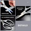 All Aluminum Handle Multi Function Kitchen Scissors Stainless Steel Heavy Duty Poultry Food Cutting Shears5