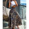 Women's Fashion Floral Print Skirt Casual High Waist Loose Long Skirts For Women Boho Holiday Beach Party Womens Clothing Summer