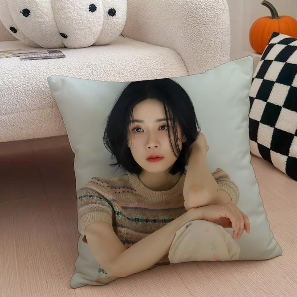 Actor Elegant LLee Bo Young Cushion Cover Throw Pillow Cover Hidden Button Durable Polyester Chair Cushion