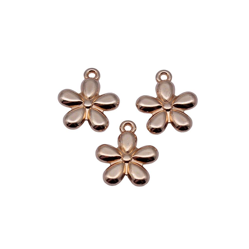 Simple Flower Charms Antique Alloy Pendants For Minimalist Floral Jewelry