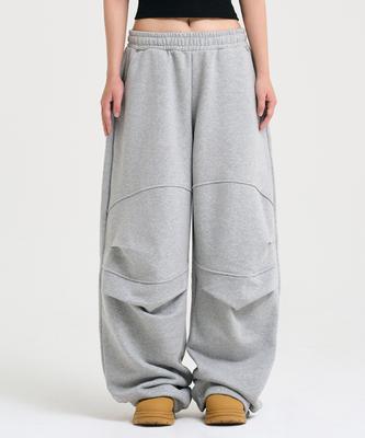 OCELOT D21 Street Metal Stud Layered Cut Two-Way Wide Sweatpants_Melange