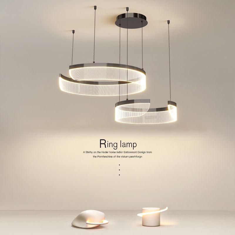 Modern Minimalist Italian Circular Chandelier - Luxury Living Room & Restaurant Lighting Fixture