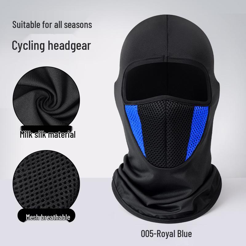 Breathable Summer Cycling Ice Silk Headscarf: Two-Color Windproof Mesh Face Mask