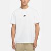 Nike Men's White Short-Sleeve T-Shirt with Solid Color Front Logo Print