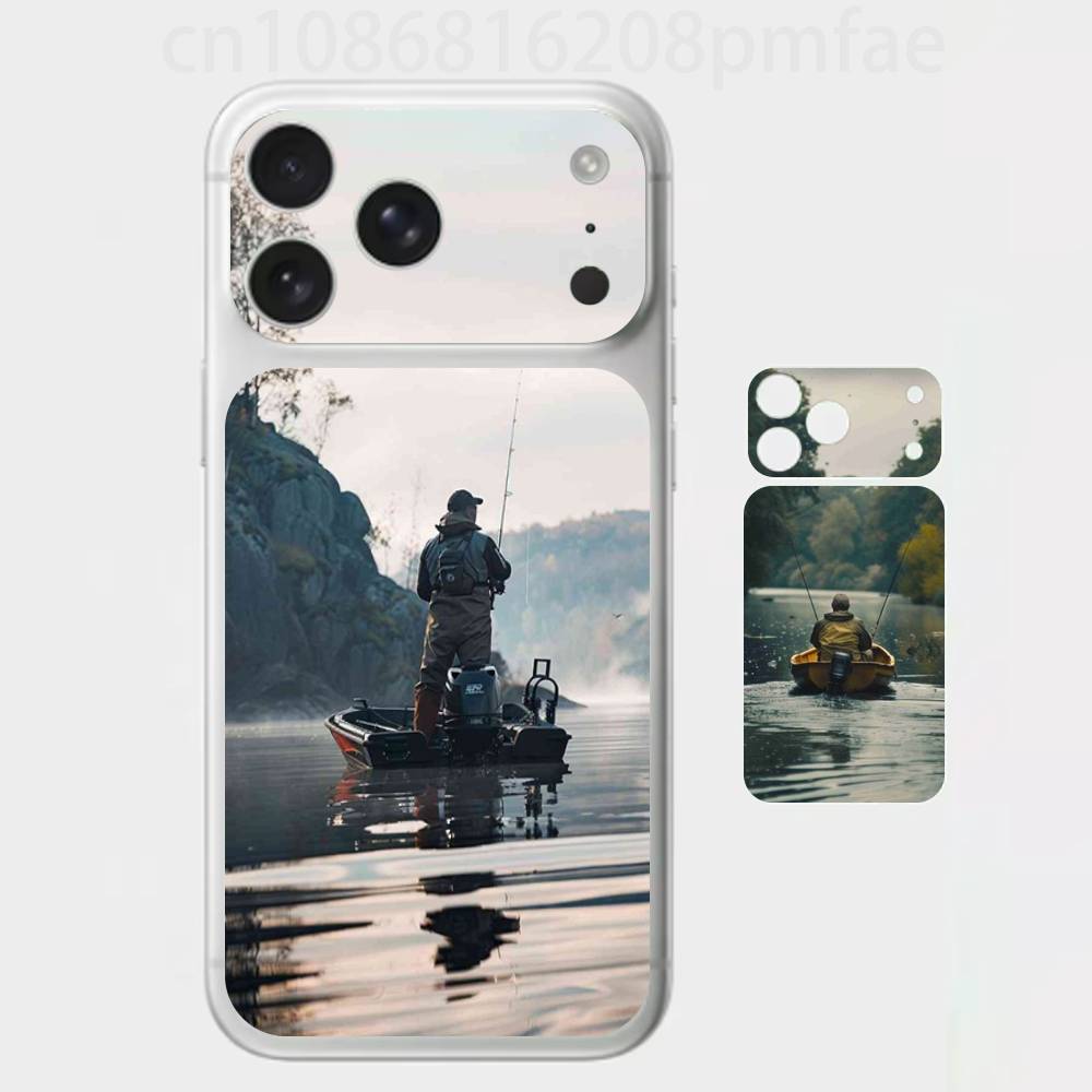 

Bass Boat Lure Fishing Premium Skin Wrap for iPhone 17 Pro/Max, Back Frame Camera Protective Decal (Not Case) iPhone17promax