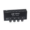 HP401 Stereo Auditory Mixer Distributor Signal Selector 4 Input 1 Output 3.5MM Individually Control Headphones Amplifier