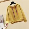 Sweatshirt for Women Oversize Hooded Solid Color Thickened Loose Casual Pullover Long Sleeve Winter Sweatshirt Top