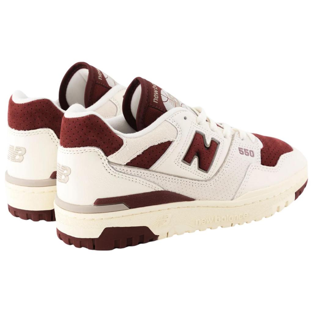 New Balance 550 Sea Salt Classic Crimson Unisex Sneakers Red BB550LEZ