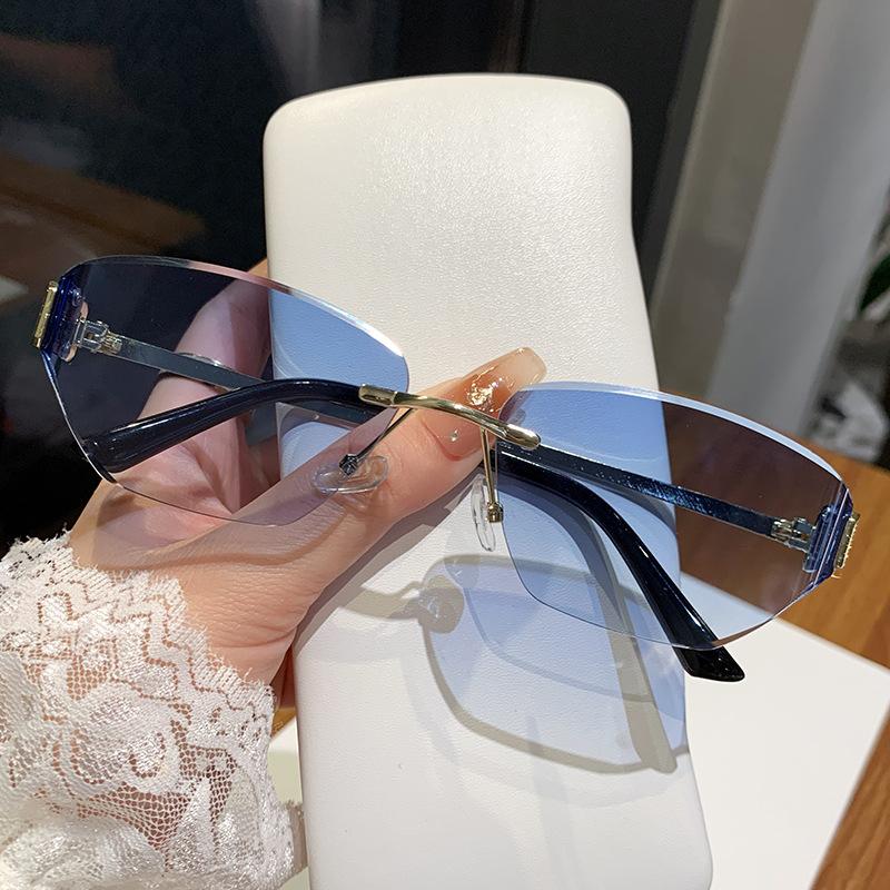 Mijia Metal Frameless Polygon Sunglasses Women'S Sunglasses Trendy Sunglasses