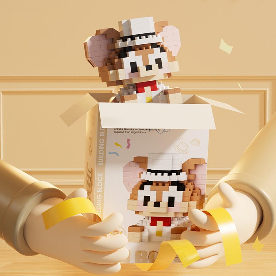 MINISO Sanrio Παιχνίδια Τουβλάκια Δόμησης Μικρο Διαμαντένια Τουβλάκια Disney Hello Kitty Kuromi Πάντα Μπλοκ Montessori Για Παιδιά Δώρα