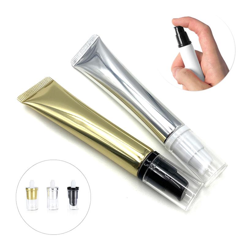 1 Pcs Empty Squeeze Tube Soft Pump Head Massage Head Hose Sample Bottle Eye Cream Lip Gloss Lotion Cosmetic Container Diy Makeup