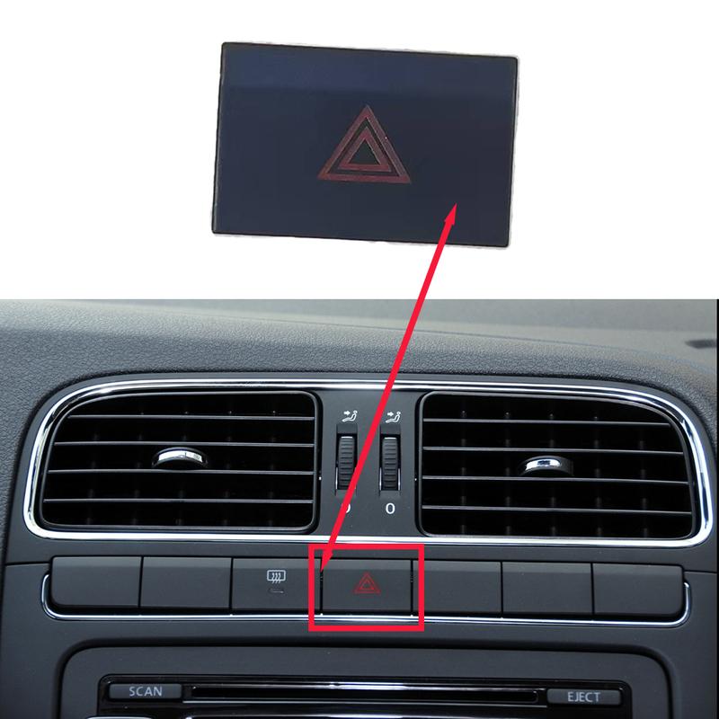 For VW POLO 2011-2016 Center Console Switch Button Cap Car Interior Accessories Rear Windshield Heating/Emergency Light Button