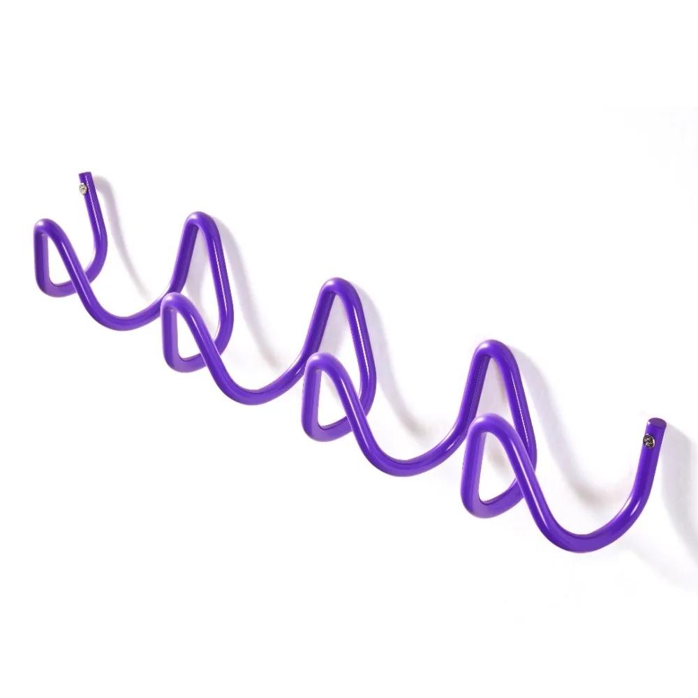 Kovový nástěnný háček ve vlnitém tvaru Minimalistický nástěnný držák na drobnosti Odolný proti vlhkosti a vodě Věšák na oblečení za dveře