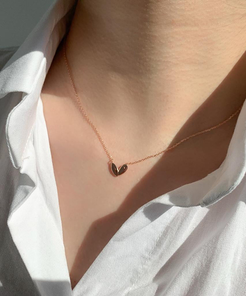 Alleun Silver 925 Heart Pendant Chain Necklace