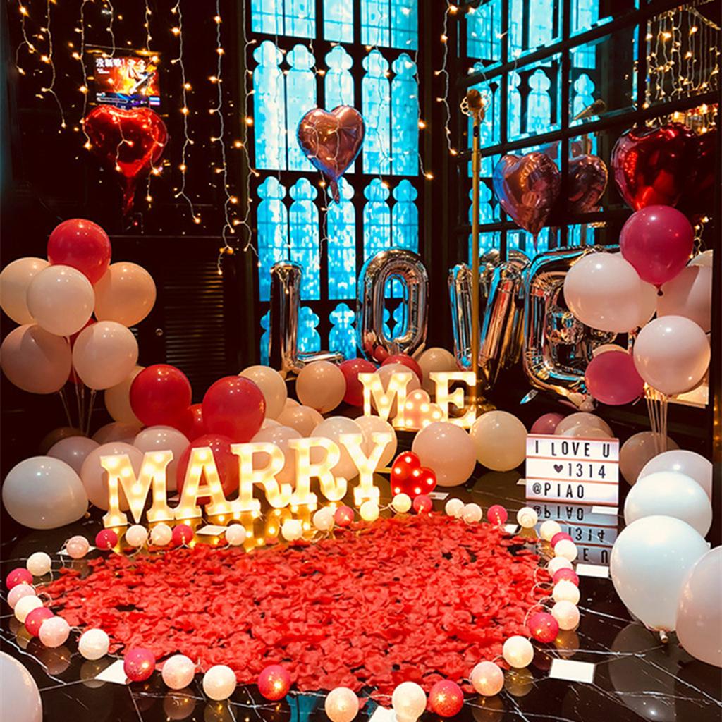 Heart Shape Design LEDs Light Standing Sign with Bulbs Night Lamp Warm White Constant Bright Light