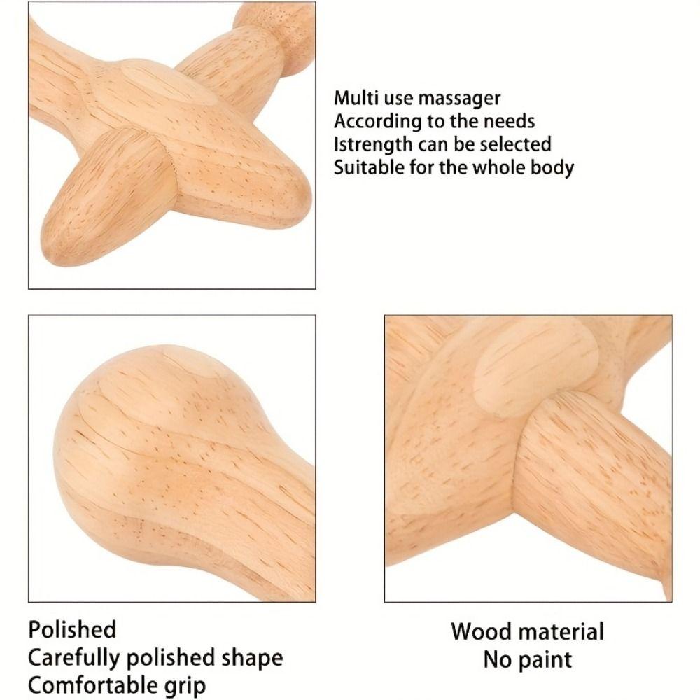 Handheld Wooden Foot Massage Stick Smooth Surface Trigger Point Massager  Lymphatic Drainage