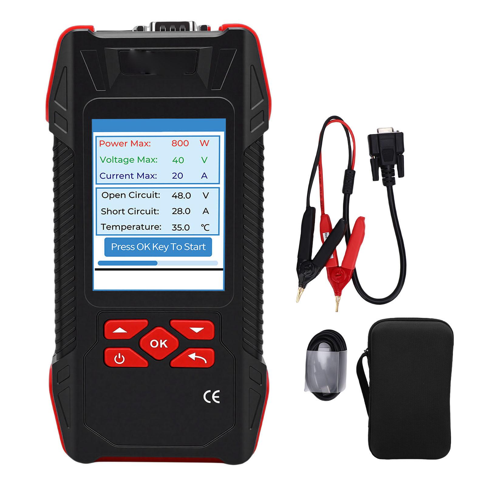 

Solar Panel Tester MPPT Curve Display 2000W 90V 40A Professional Photovoltaic Test Meter with Backlight Data Hold чорний