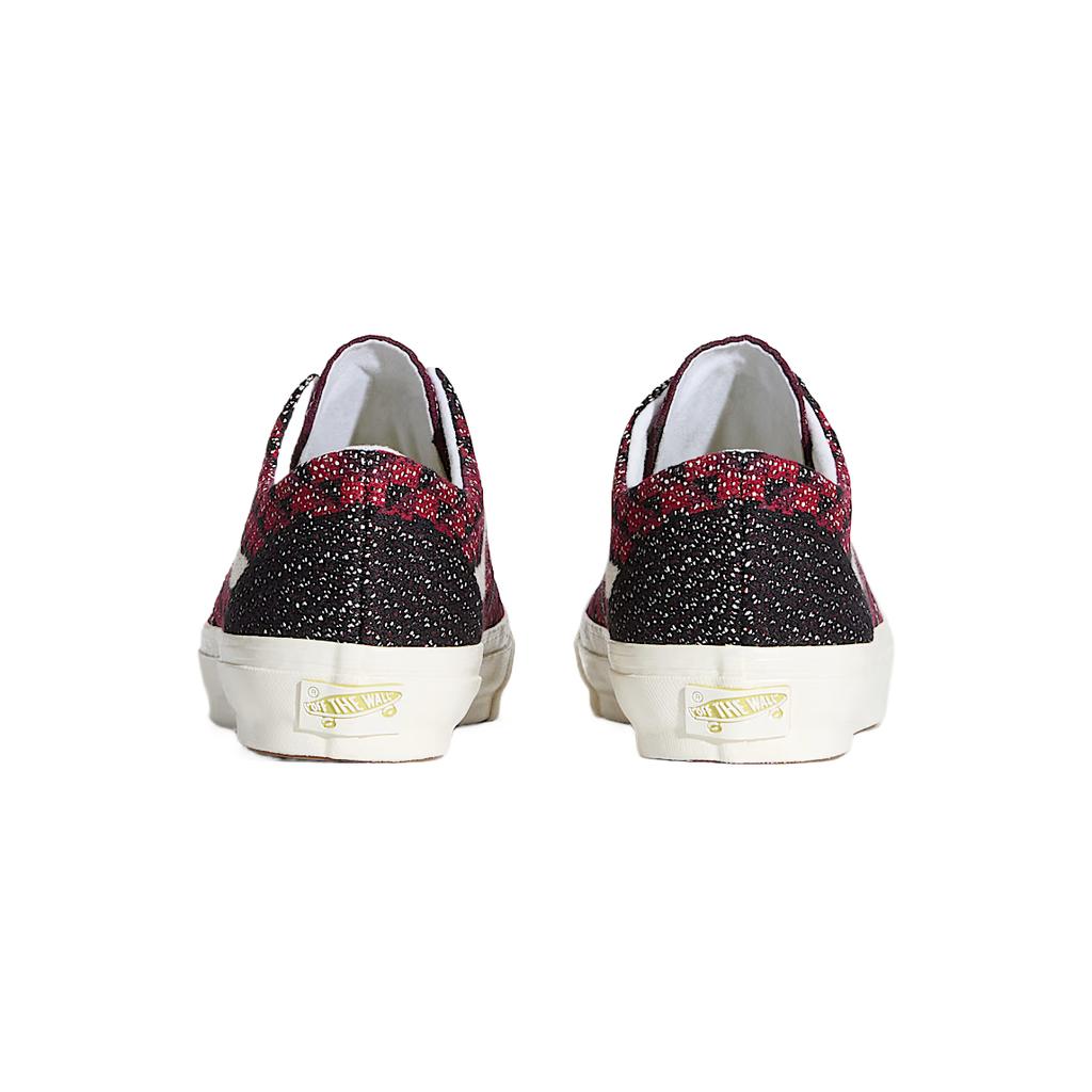 Vans Premium Old Skool Knit Pack - Geo Check Bordeaux Red Unisex Sneakers VN000EFKBRD