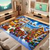Christmas Theme Soft Crystal Velvet Rug Custom Name & Text Print Non Slip Floor Rug for Bedroom Living Room