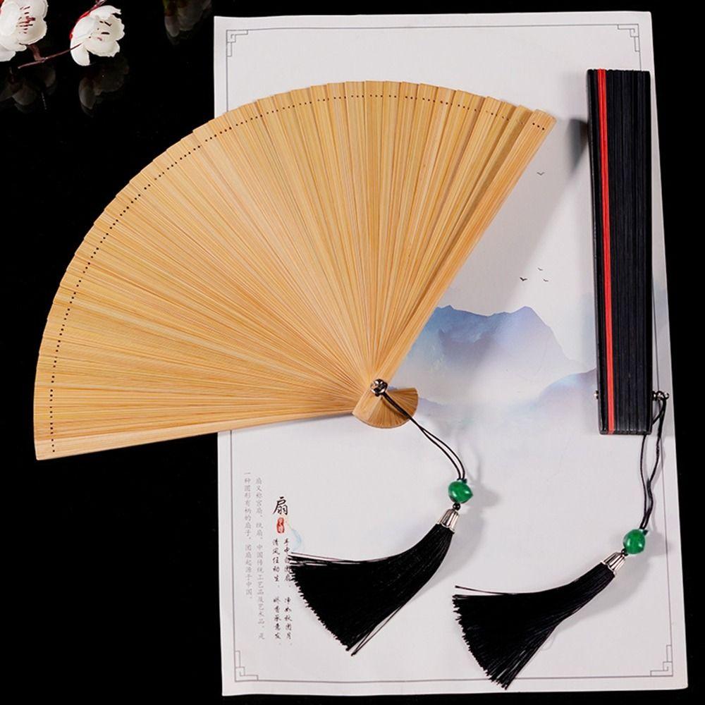 Bamboo Small Handmade Compact Folding Portable Kimono Fan Dance Fan Bamboo Fan Ornament