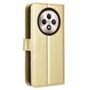 Flip Case for Oppo Reno 12FS / 12F, Crazy Horse Wallet, Gold