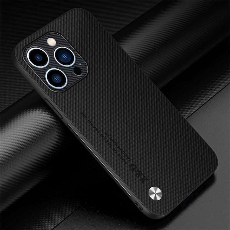 Applicable to iphone16 Kunlun plain leather mobile phone case Apple 15ProMax leather skin feel anti-drop 14 protective case XS