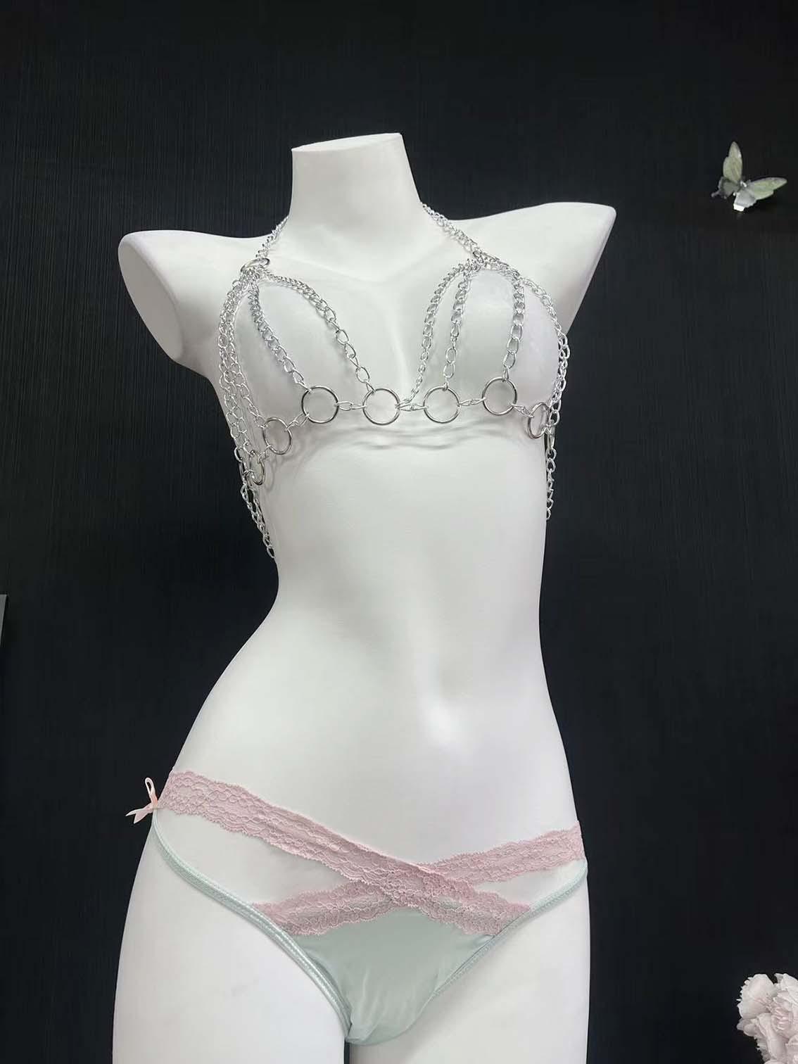 

2026 New Girl s Pure Desire Low-waisted Satin Pure Cotton Crotch Panties Simple Women s Panties Lace Cutout One size fits all