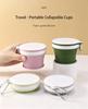 Silicone folding water cup with hook, suitable for outdoor activities, business trips, and travel, portable gargling cup, coffee