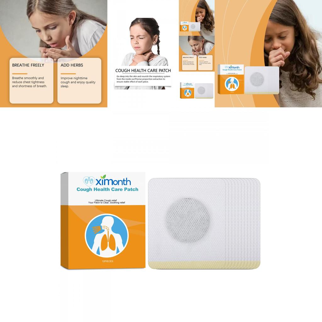 Ximonth Cough Relief Patch Body Care Health Patch For Cough And Asthma 12 Pieces