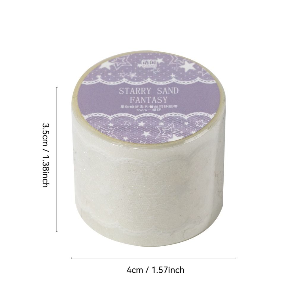 Star Sand Dream Series Washi Tape Fine Glitter Die-Cut Tape Aesthetic Stickers Journal Decor