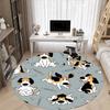 1PC Dogs Woof Office Round Area Rug, Mat Suitable For Office, Under Office Chairs Bedroom Living Room Home Decor, Room Deco