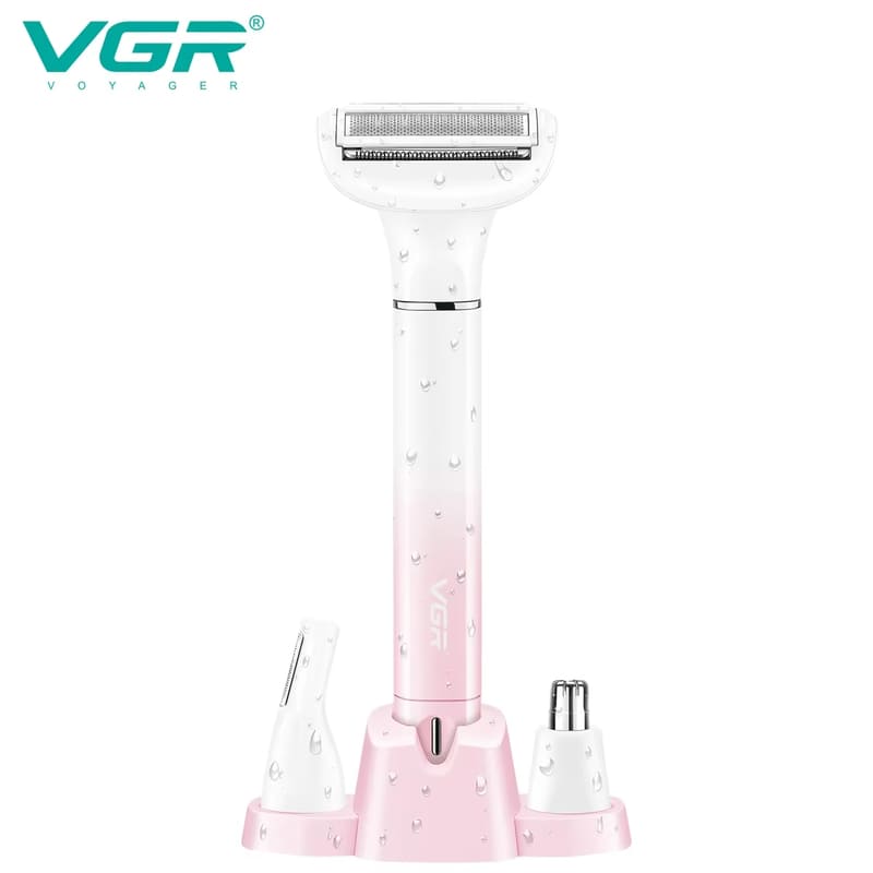 New Women's High Quality Multifunctional Three-in-One Nasal Hair Appliance Eyebrow Razor IPX5 Level Washable Razor Kit Long Battery Life