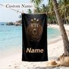 BJK FC Custom Name Printed Beach Towel Personalized Soft Towel For Swimming Beach Travel