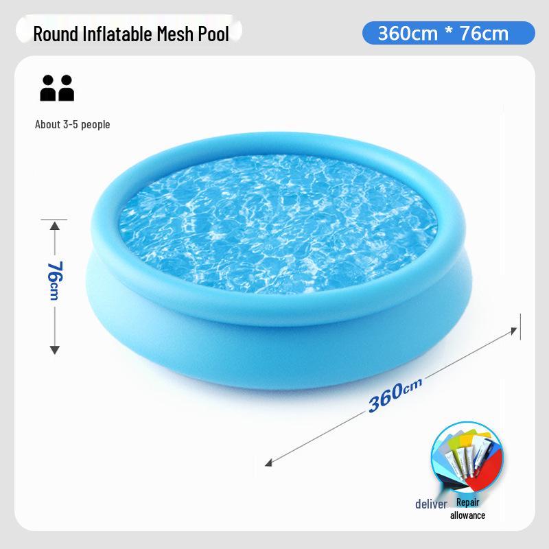 Extra-Large Inflatable Family Pool for Kids and Adults - Thickened, Foldable, Indoor/Outdoor Use