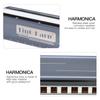 Blues Harp Mundharmonika 10-;Loch Professionelles Mundharmonika G-Ton Geschenke Edelstahlabdeckung(blau )
