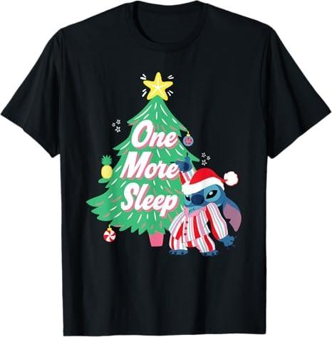 Lilo Stitch One More Sleep Until Christmas Black TShirt S