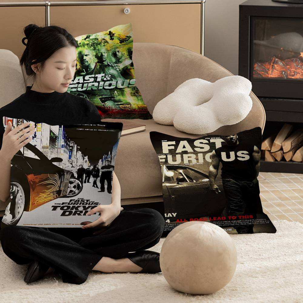 FFast and Furious Classic Movie Cushion Cover Pillowcase Upholstery Sofa Throw Pillow Home Decor Pillowcas
