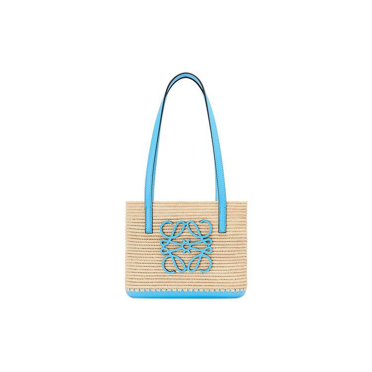 

Loewe Square Basket Mini Bag Natural/Topaz Blue Women Shoulder bags A223P72X01-1708 Basic Set (Bag+Dust Bag)