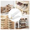 6/8Pcs 2-Layer Adjustable Shoe Rack Clear Footwear Support Slot Space Saving Shoe Storage Stand For Closet Shoebox Organizer