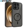 KEYSION Magnetic Phone Case for OnePlus 15 5G Soft Silicone+PC Matte Translucent Clear Shockproof Back Cover for OnePlus 1+ 15