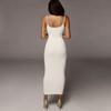 Sexy Skinny Slim Knit Long Dress Spaghetti Strap  Backless Sleeveless Maxi Women Partywear Clubwear Lady Bodycon Elegant Pullover Camisole